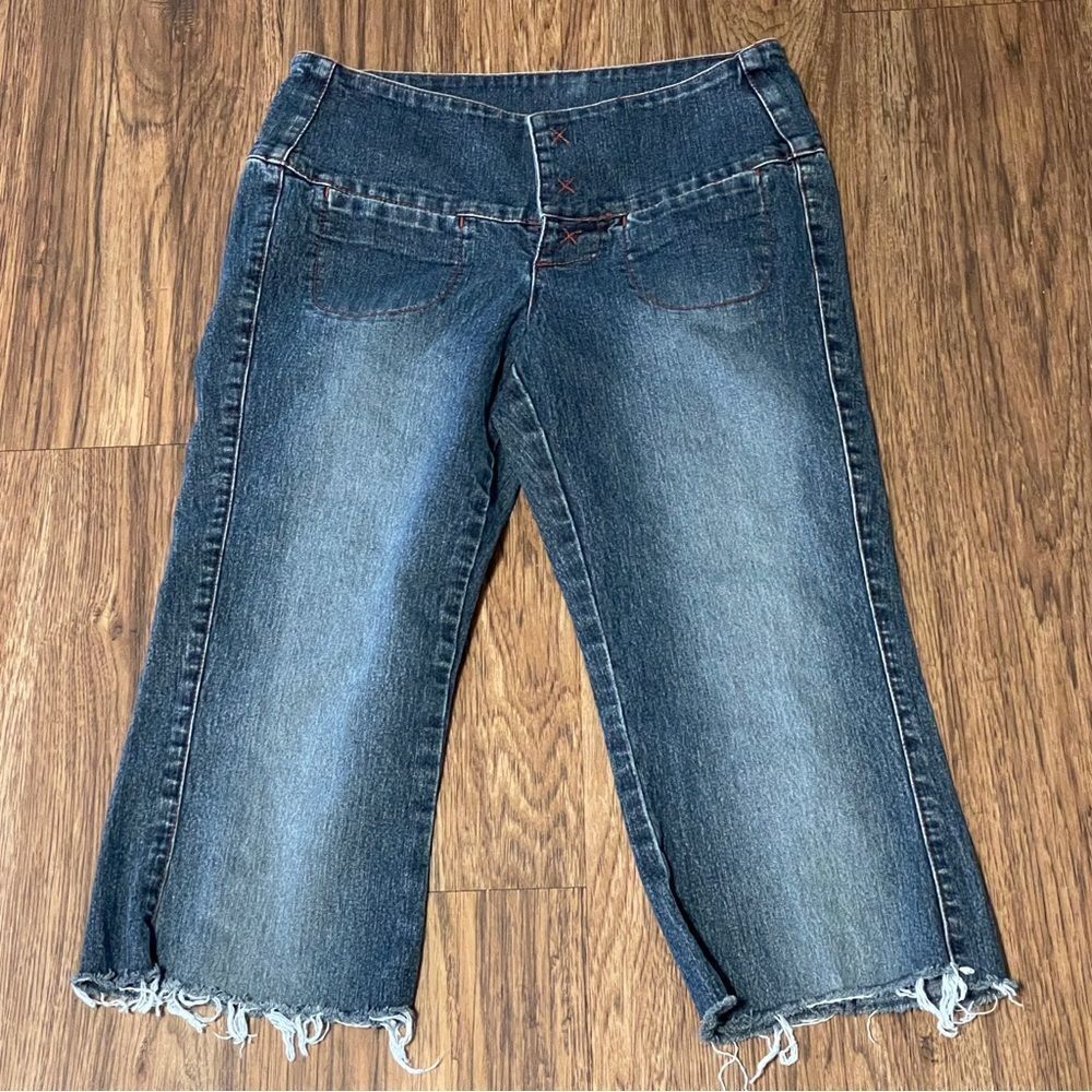 Vintage Gasoline Cutoff Capri Jeans Style 36-1756-F8 Blue Size 3